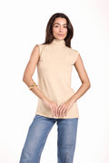 High Neck Sleeveless Top Material: Viscose Blend