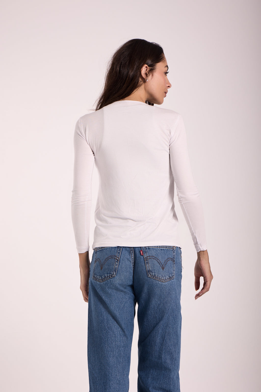 Basic Top Round Neck Full Sleeves -Material: Viscose Blend