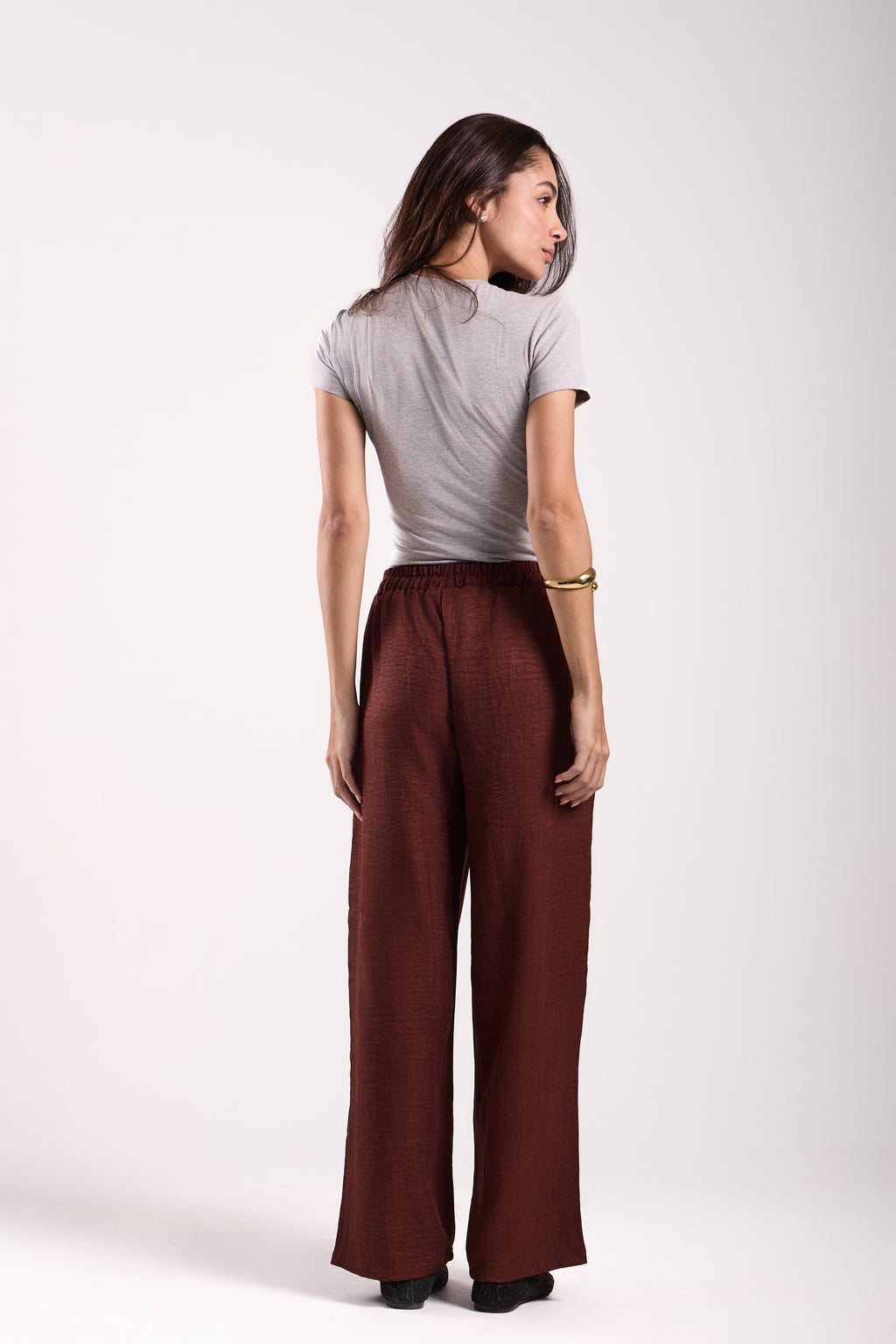 Wide-Leg Pants : Material: linen