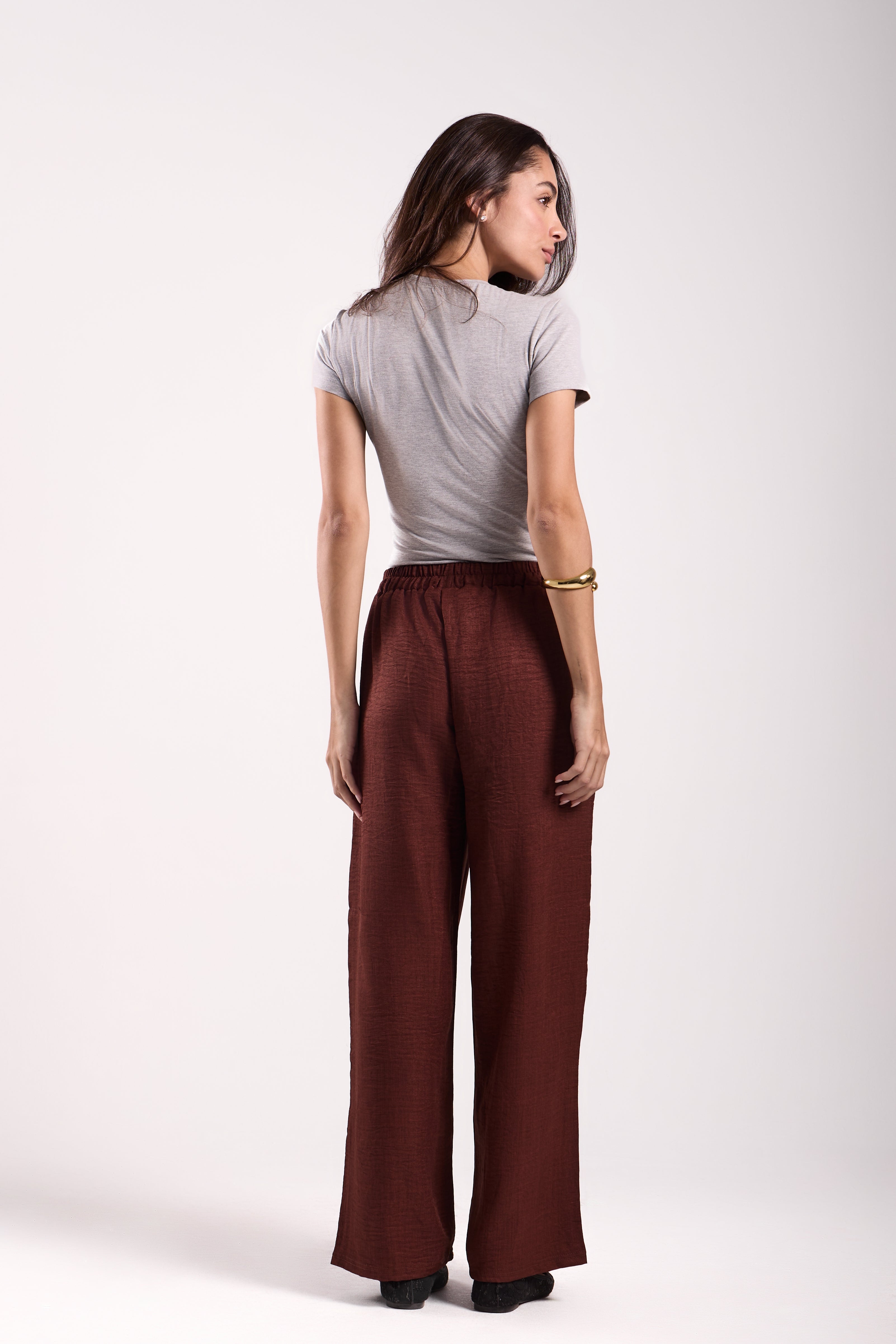 Wide-Leg Pants : Material: linen