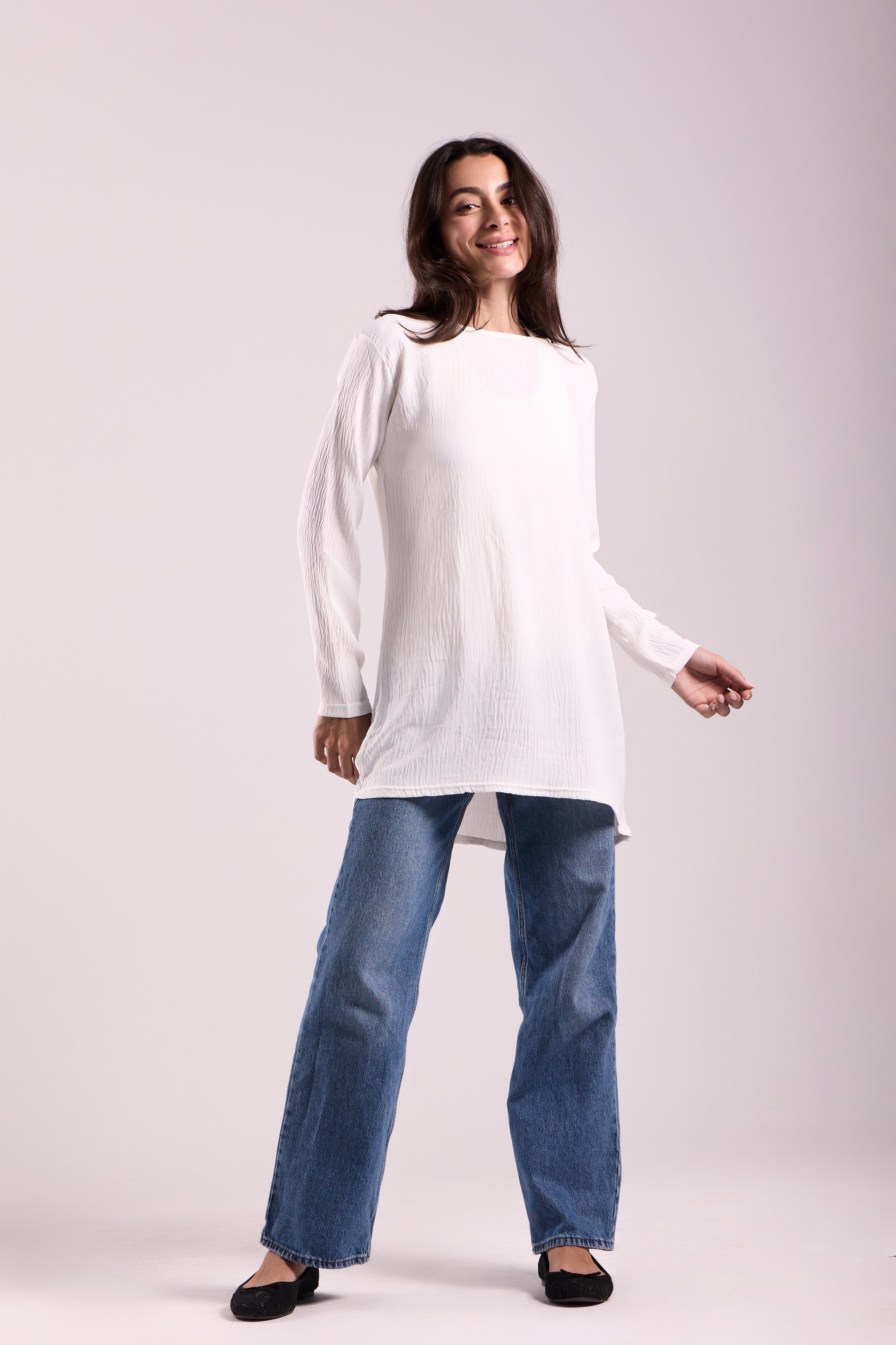 Basic Top Round Neck Full Sleeves -Material: CY