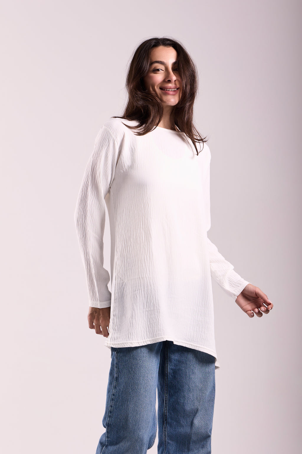 Basic Top Round Neck Full Sleeves -Material: CY
