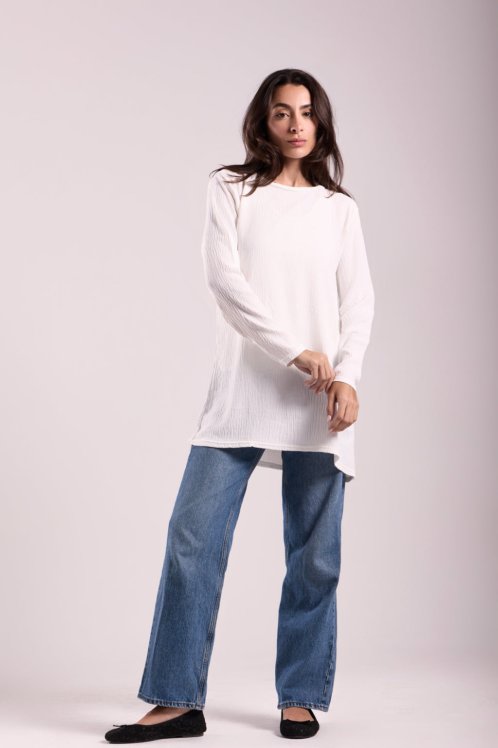 Basic Top Round Neck Full Sleeves -Material: CY
