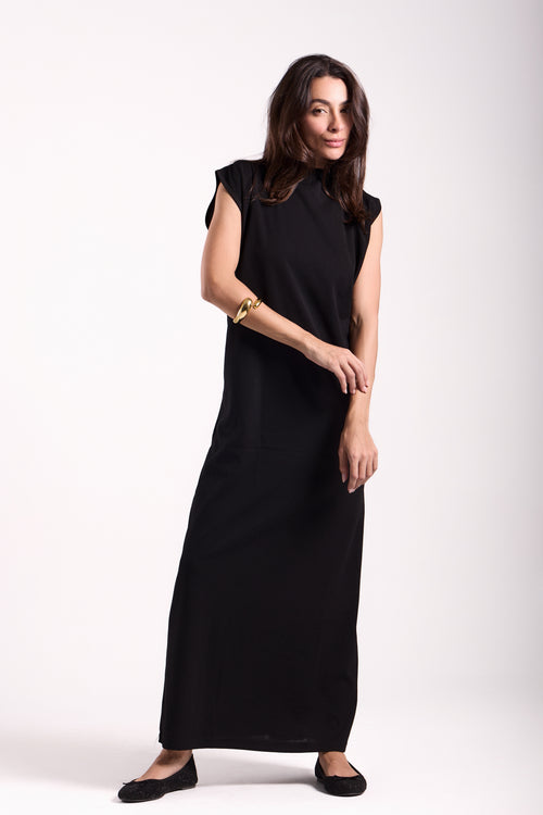 Basic Long Dress - Sleeveless Material: Scuba