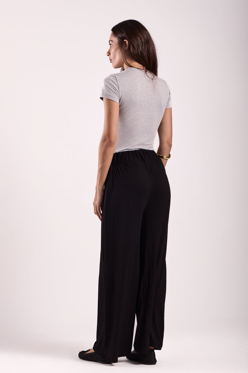 Wide-Leg Pants : Material: Viscose Blend