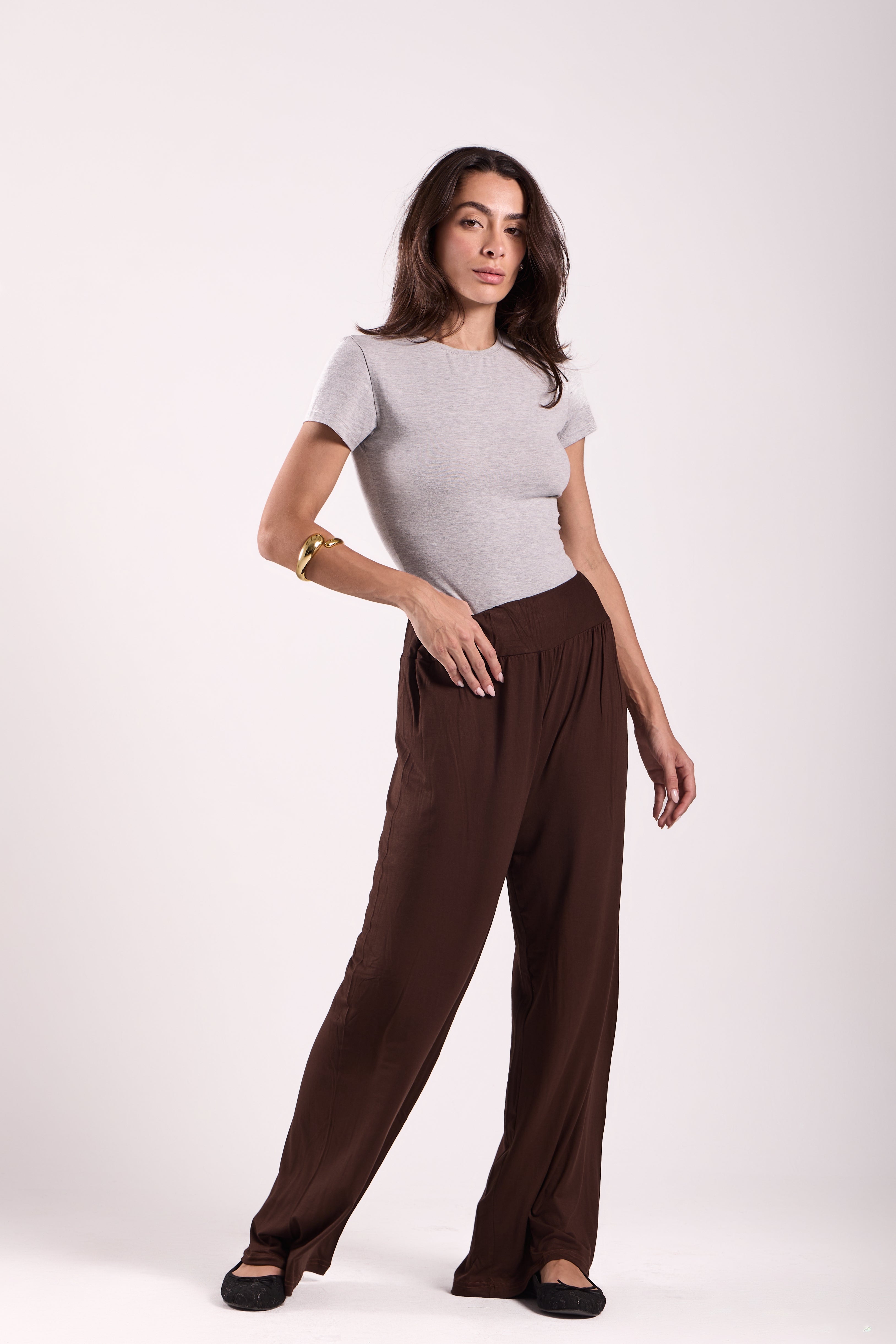 Wide-Leg Pants : Material: Viscose Blend