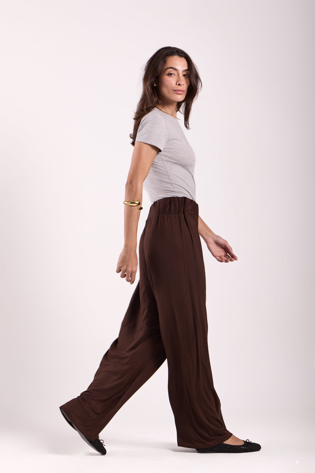 Wide-Leg Pants : Material: Viscose Blend
