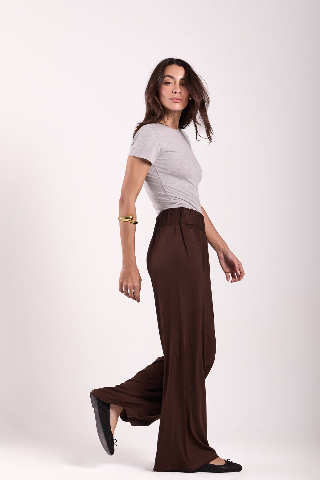 Wide-Leg Pants : Material: Viscose Blend