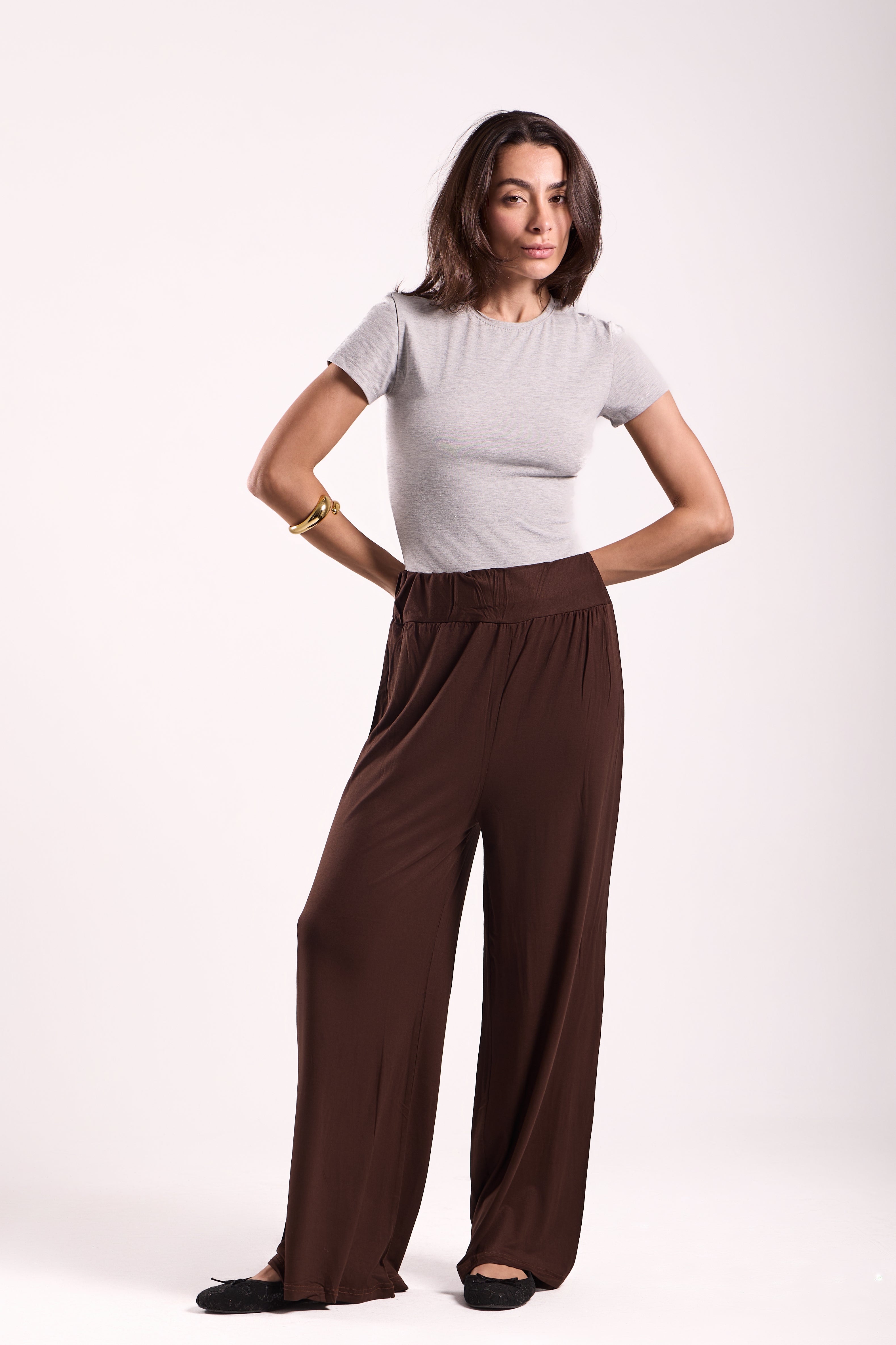 Wide-Leg Pants : Material: Viscose Blend