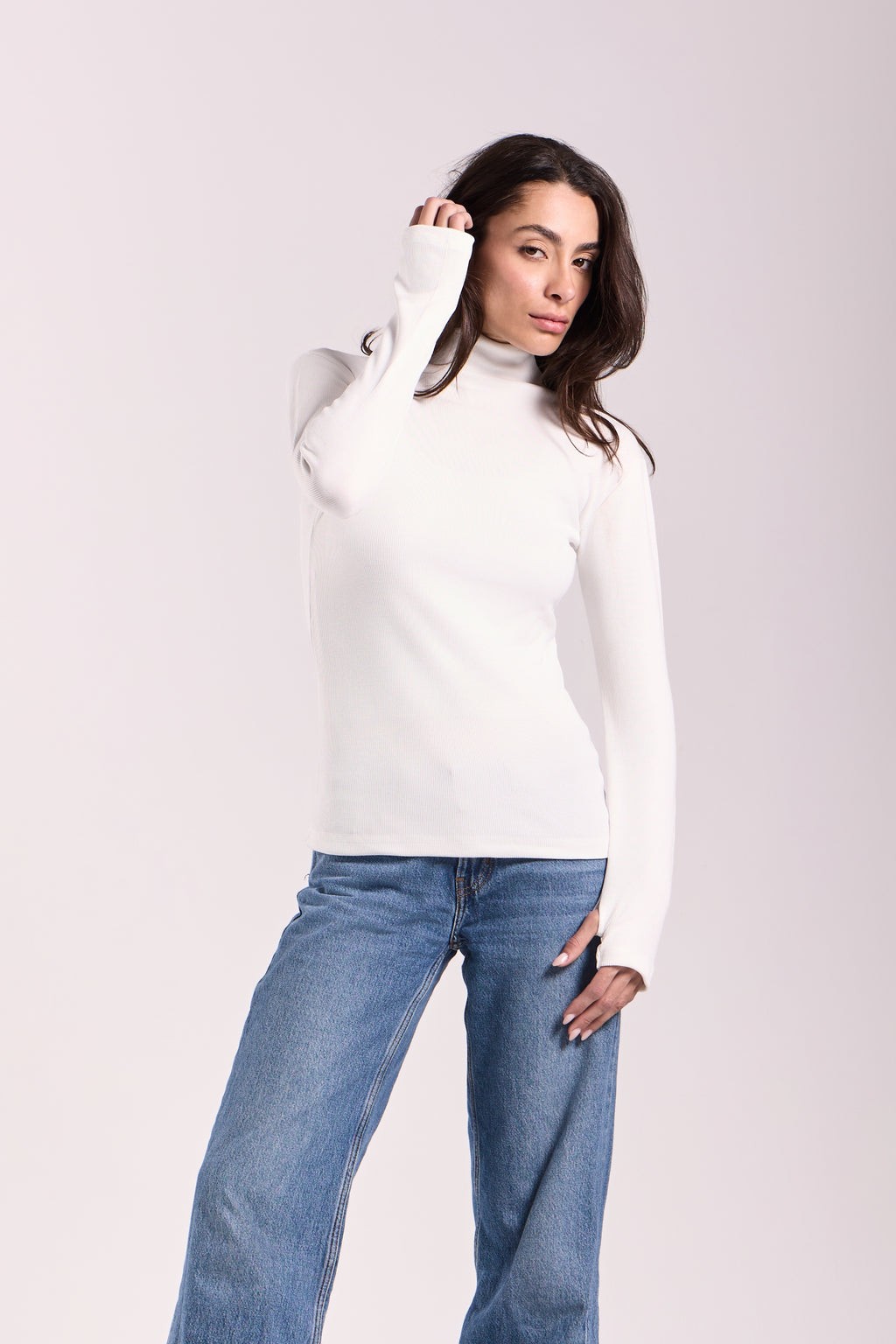Women's Long Basic Ribbed T-Shirt
