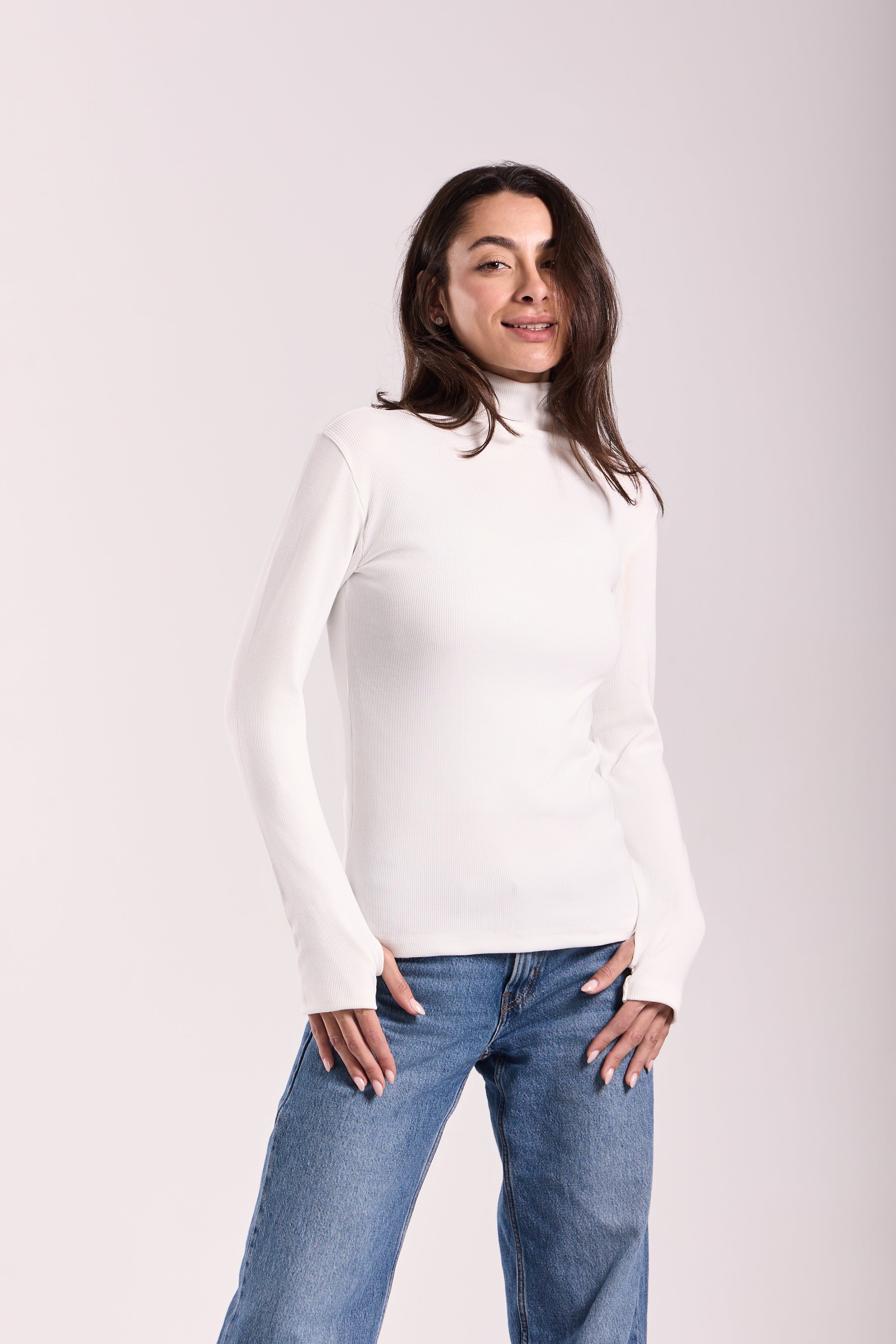 T-Shirt Ribbed Full Sleeves - Material: Derby