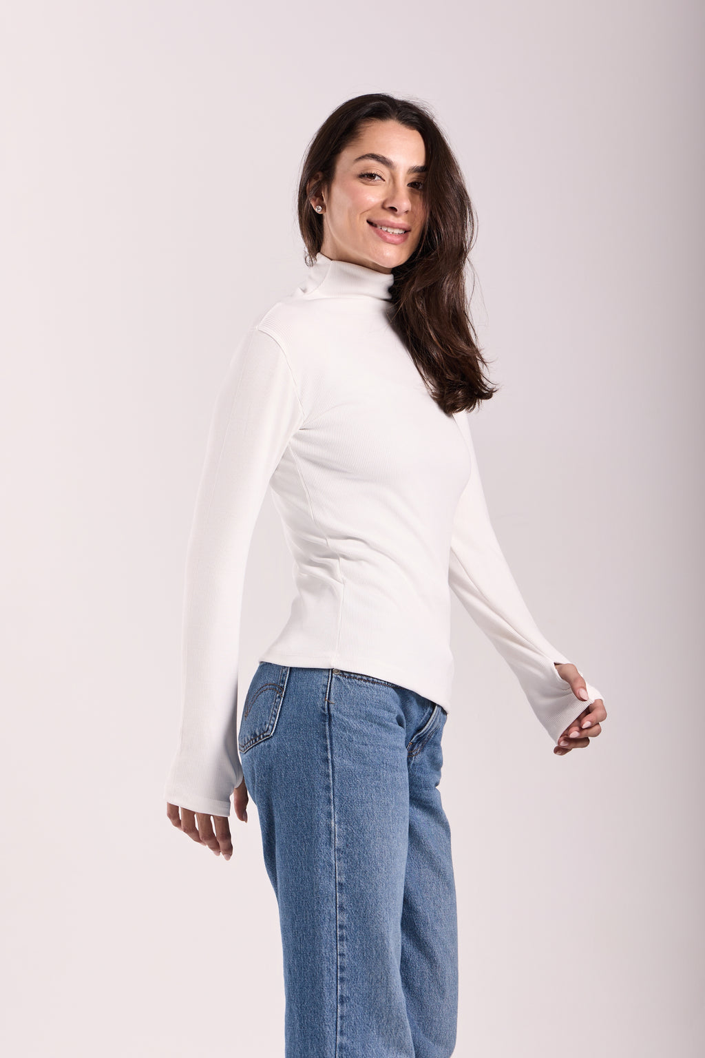 Women's Long Basic Ribbed T-Shirt
