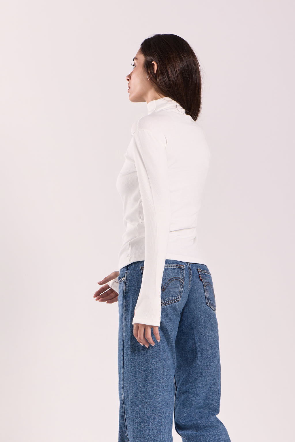 Women's Long Basic Ribbed T-Shirt