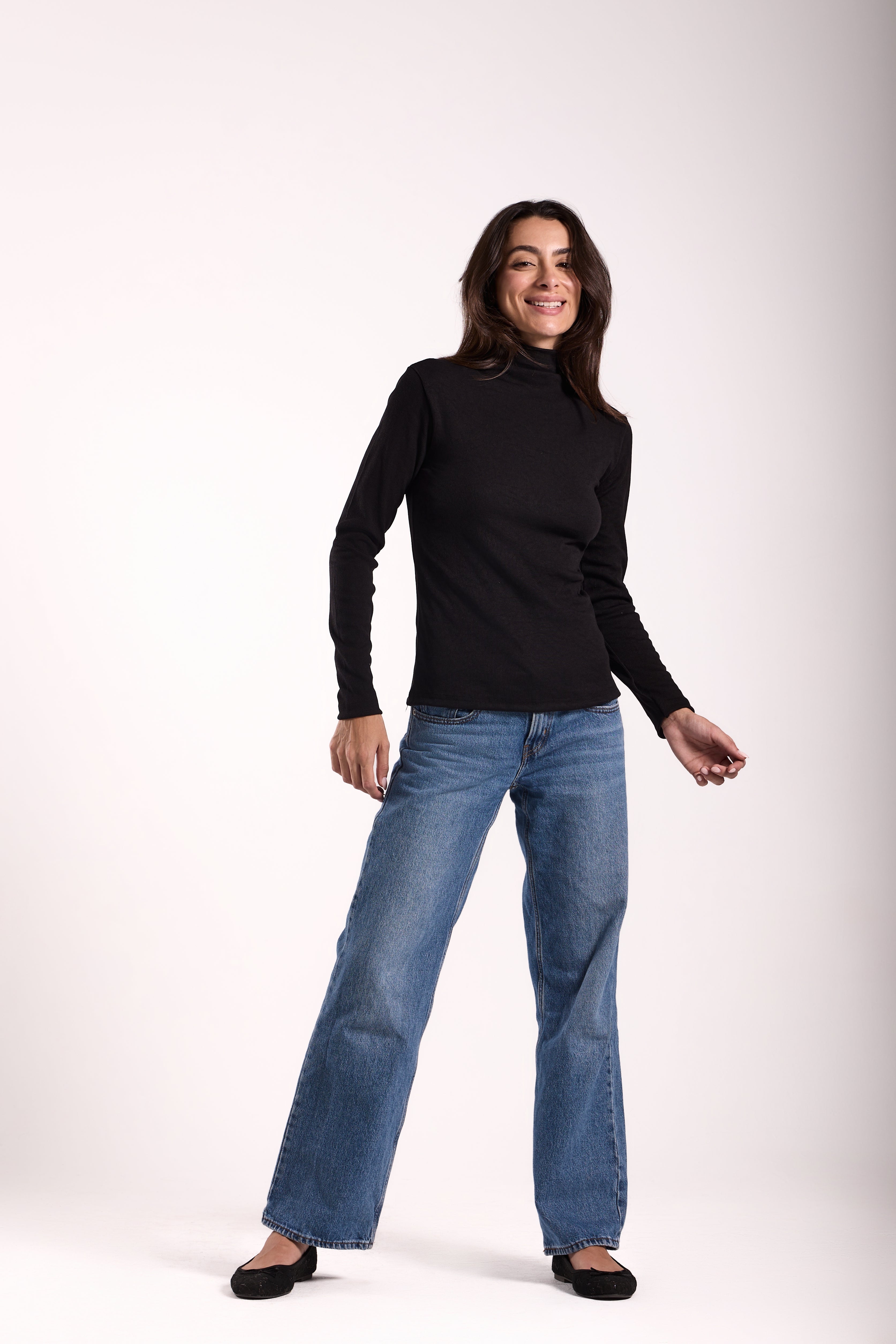 Women's Long Basic Ribbed T-Shirt