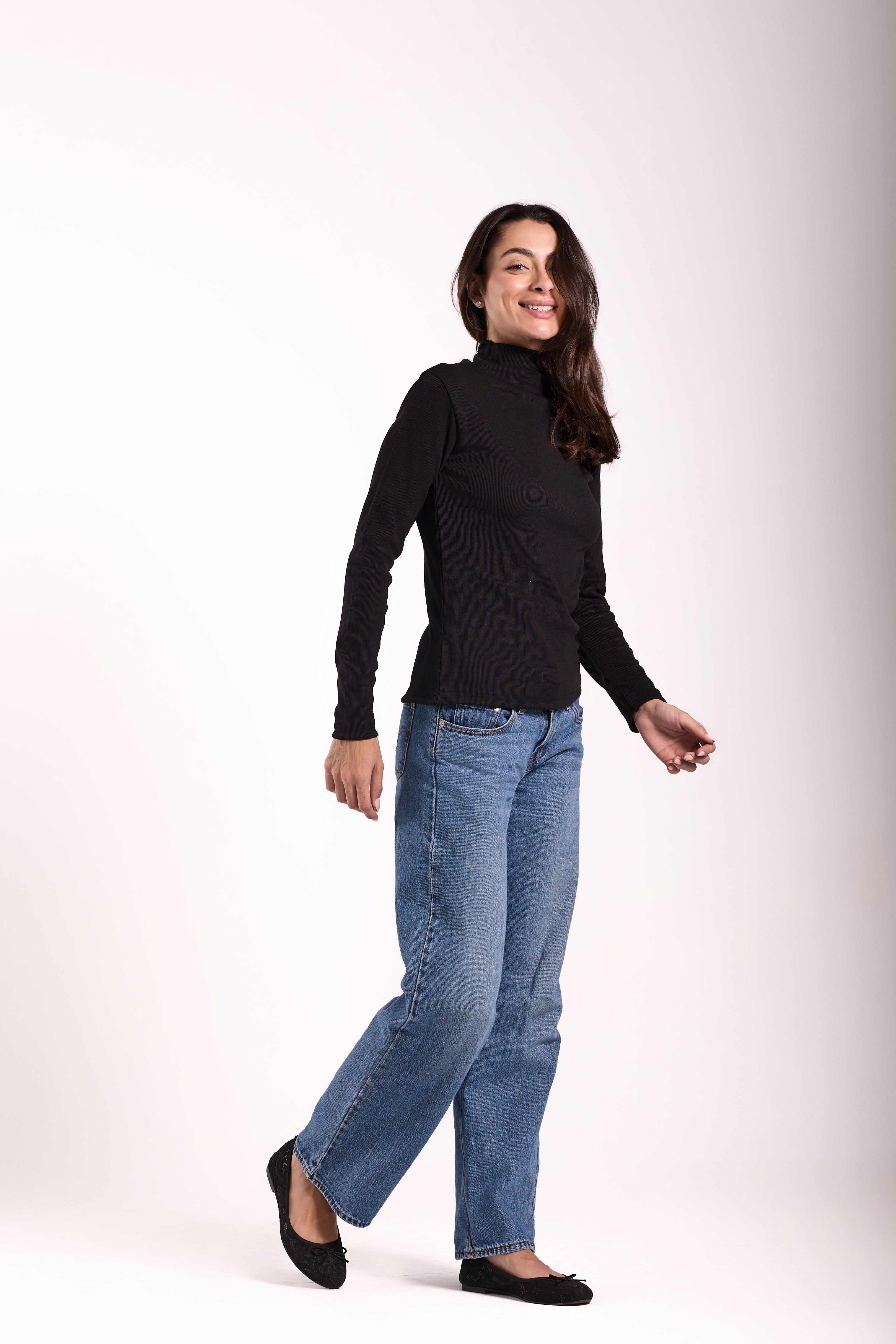 Women's Long Basic Ribbed T-Shirt