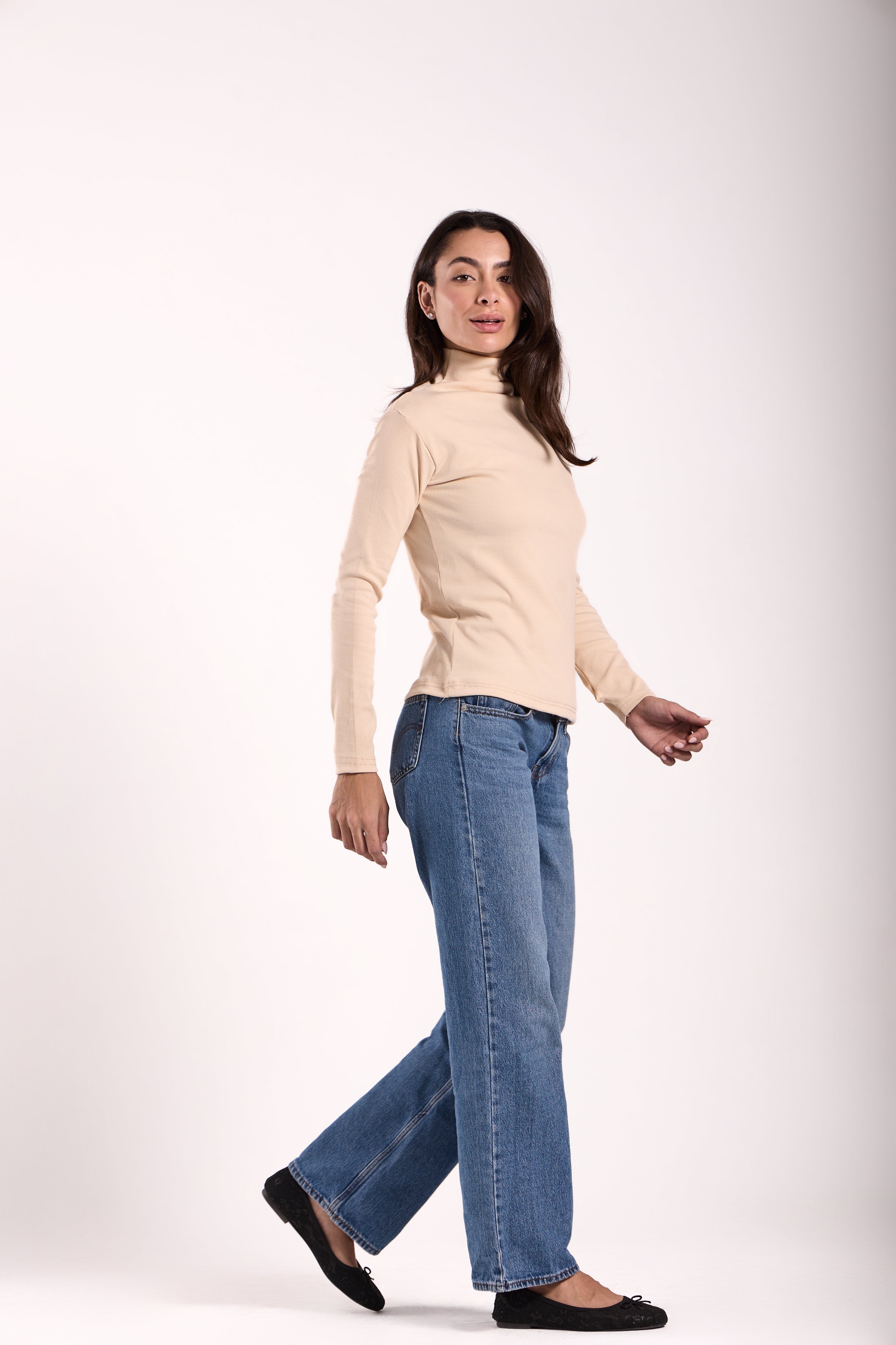 Women's Long Basic Ribbed T-Shirt
