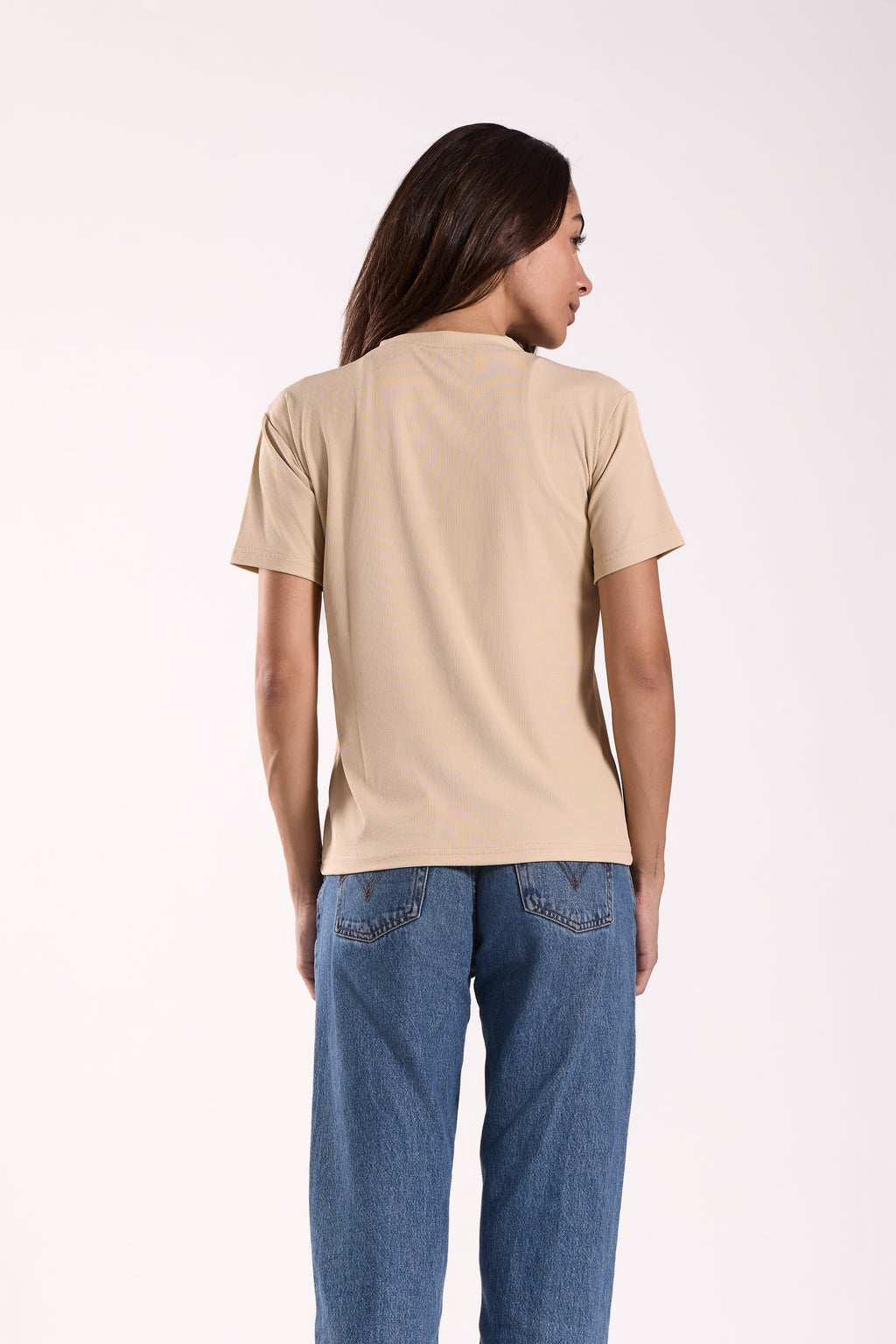 T-Shirt Ribbed Half Sleeve - Material: Derby