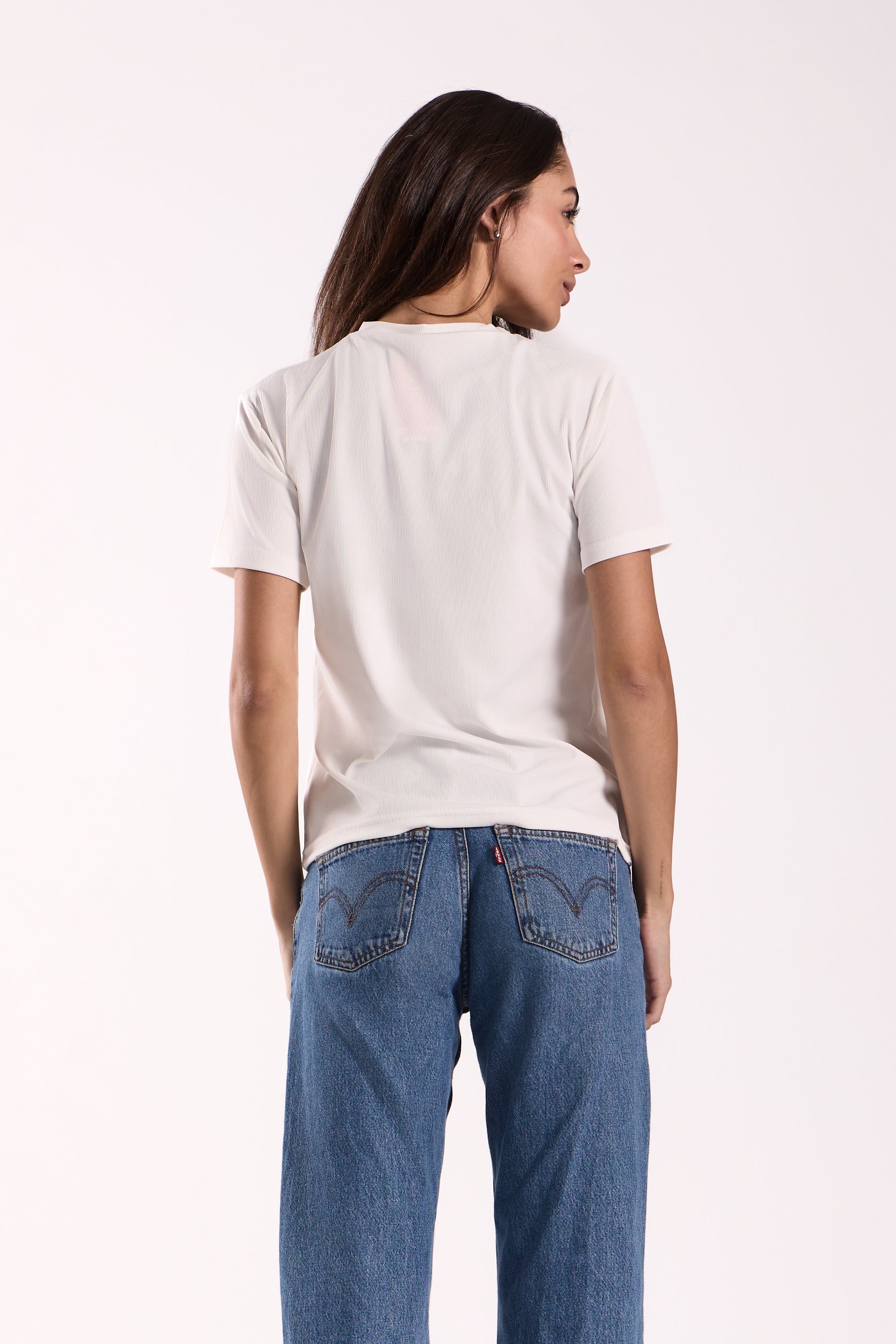 T-Shirt Ribbed Half Sleeve - Material: Derby