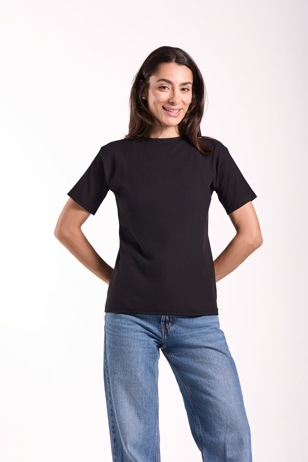 T-Shirt Ribbed Half Sleeve - Material: Derby