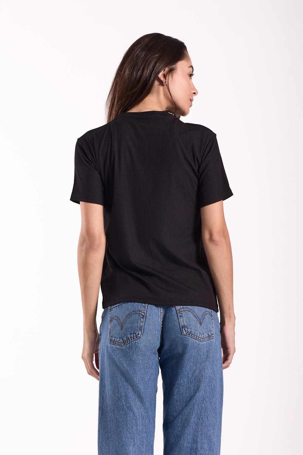 T-Shirt Ribbed Half Sleeve - Material: Derby