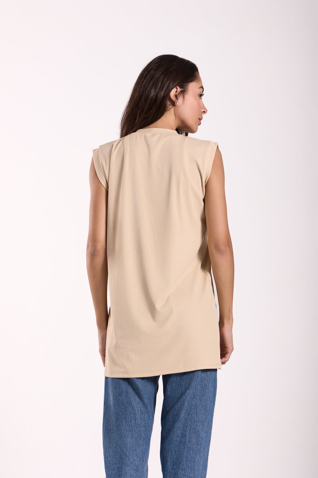 T-Shirt Ribbed Sleeveless - Material: Derby