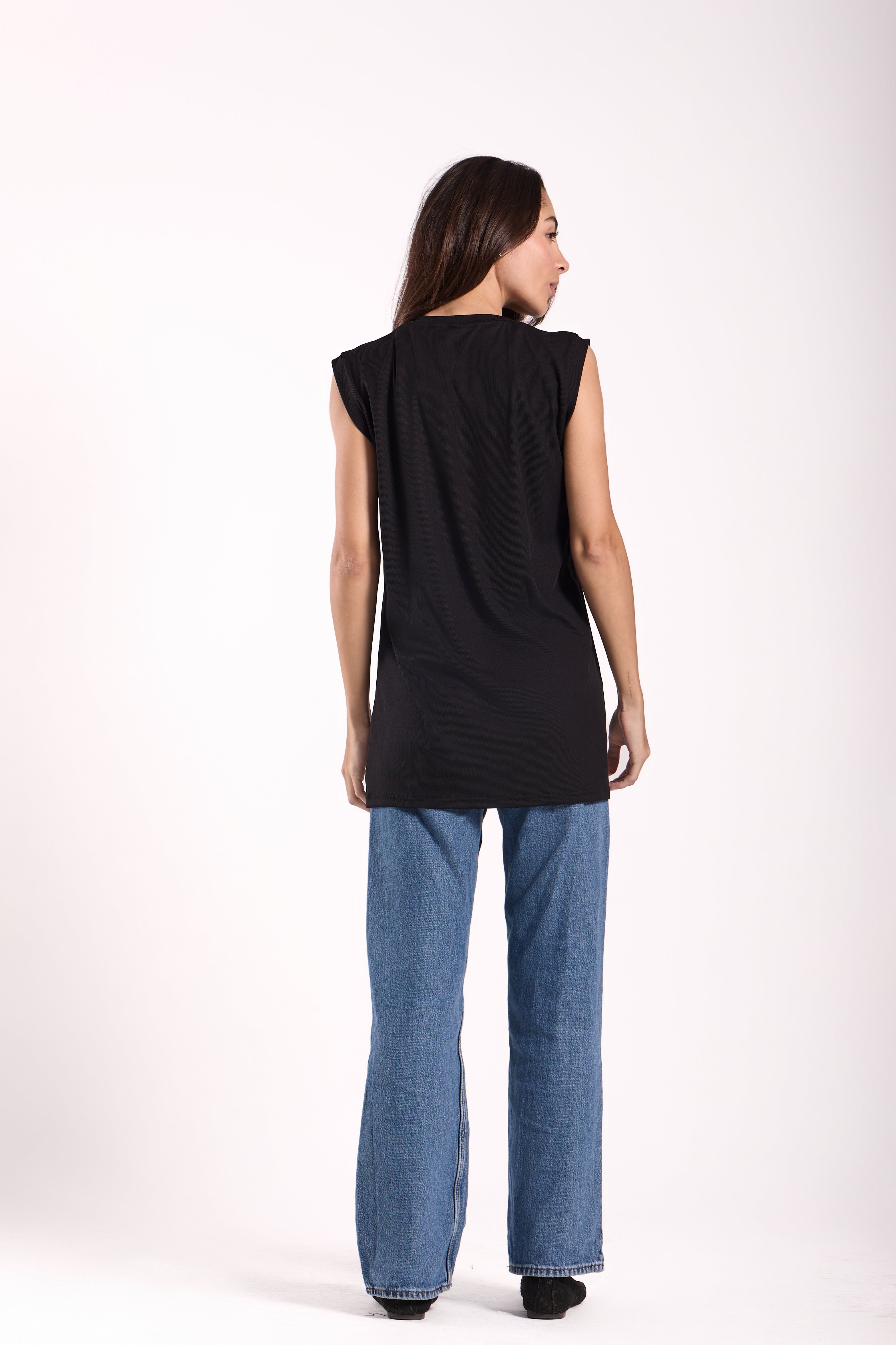 T-Shirt Ribbed Sleeveless - Material: Derby