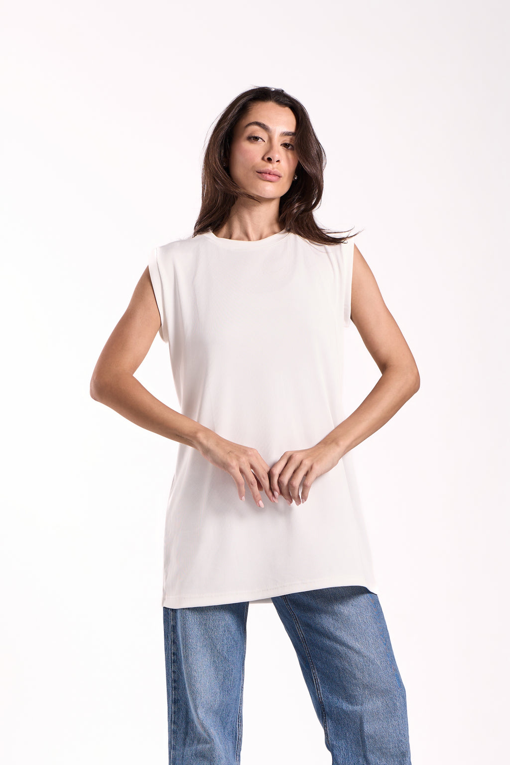 T-Shirt Ribbed Sleeveless - Material: Derby
