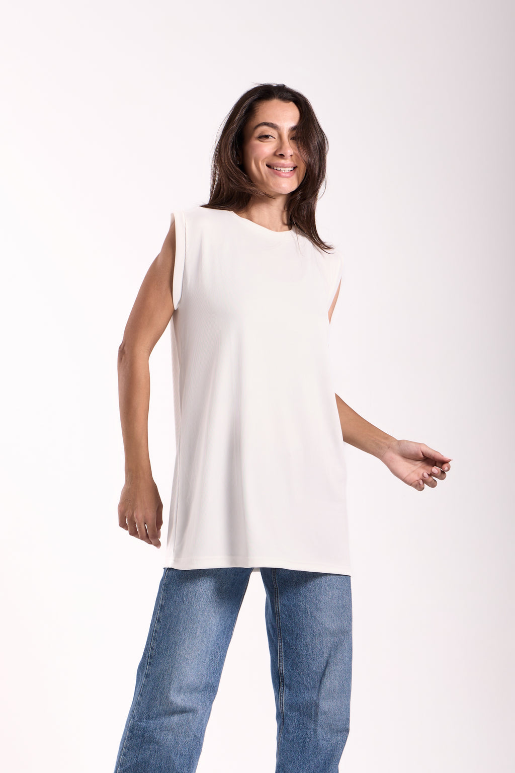 T-Shirt Ribbed Sleeveless - Material: Derby