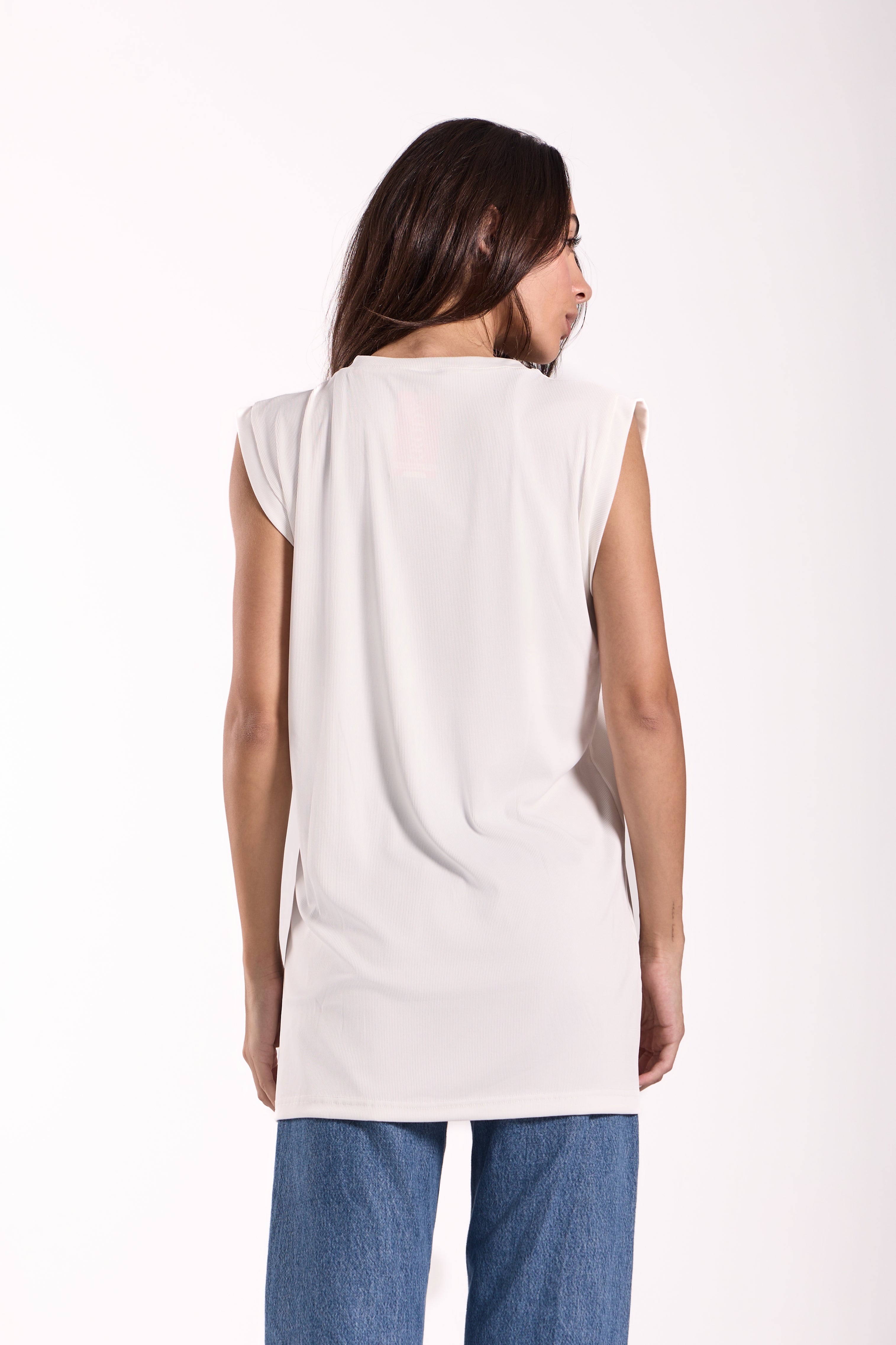 T-Shirt Ribbed Sleeveless - Material: Derby
