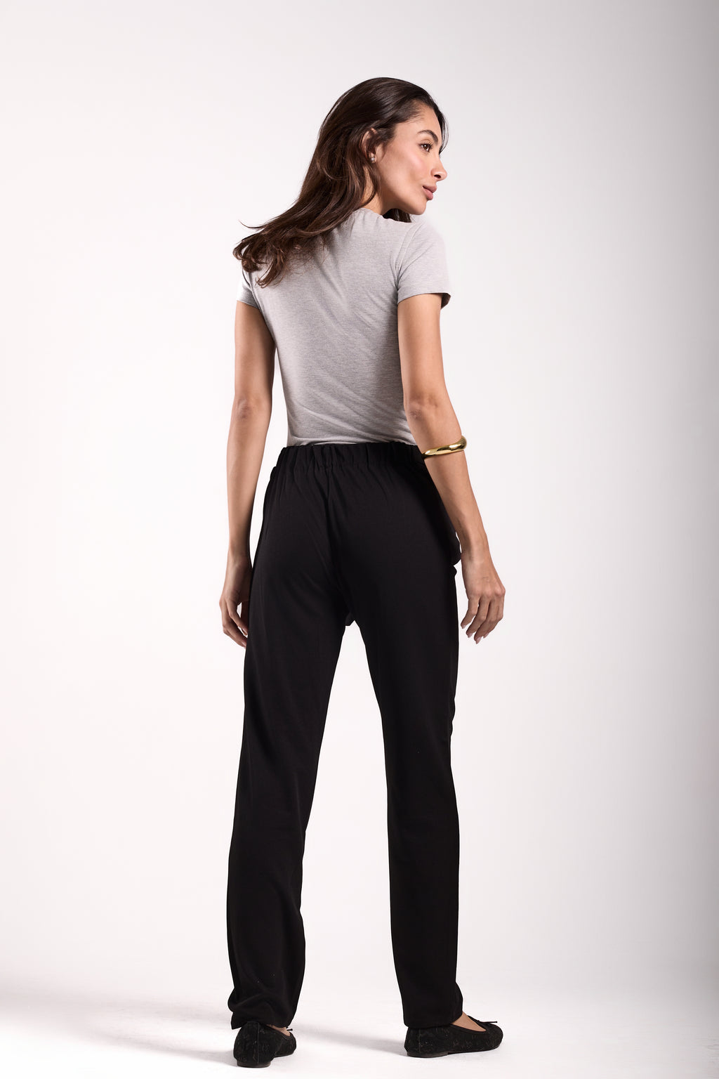 Tall Paperbag Tie-Waist Tapered Trousers - Material: Scuba
