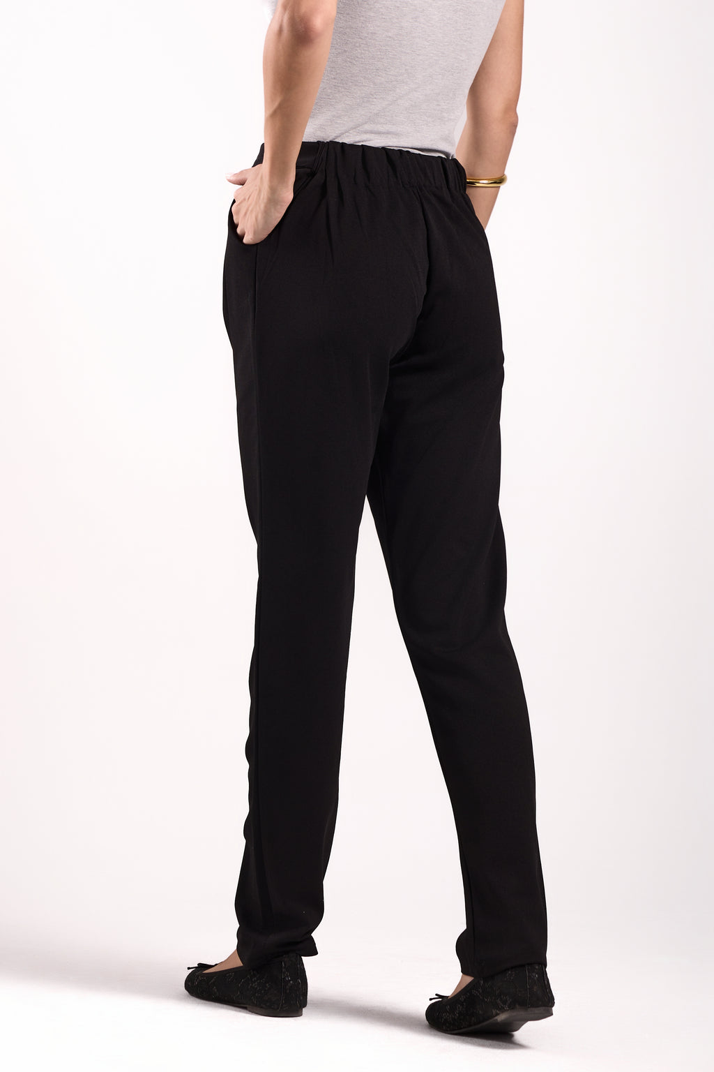 Tall Paperbag Tie-Waist Tapered Trousers - Material: Scuba