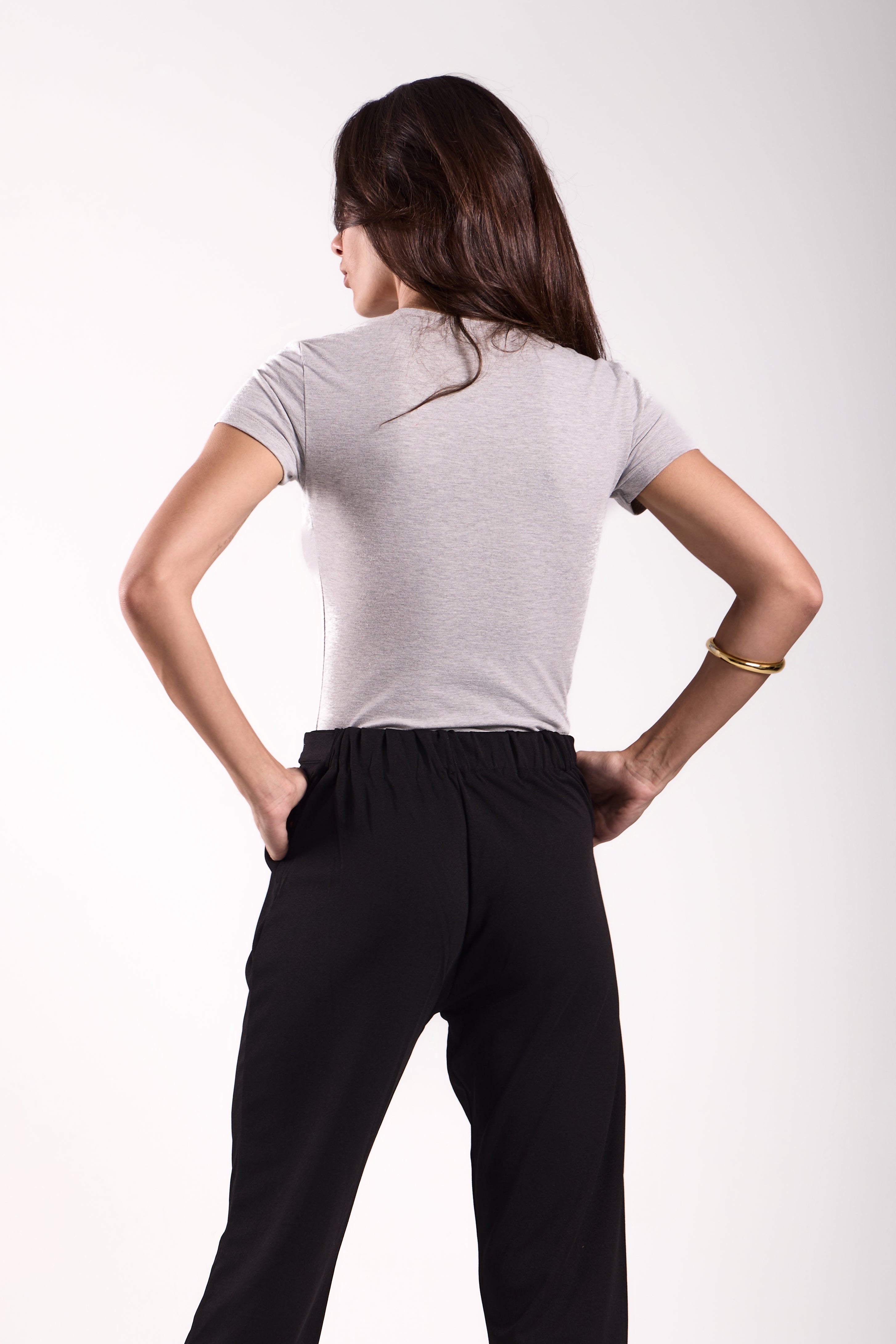 Tall Paperbag Tie-Waist Tapered Trousers - Material: Scuba