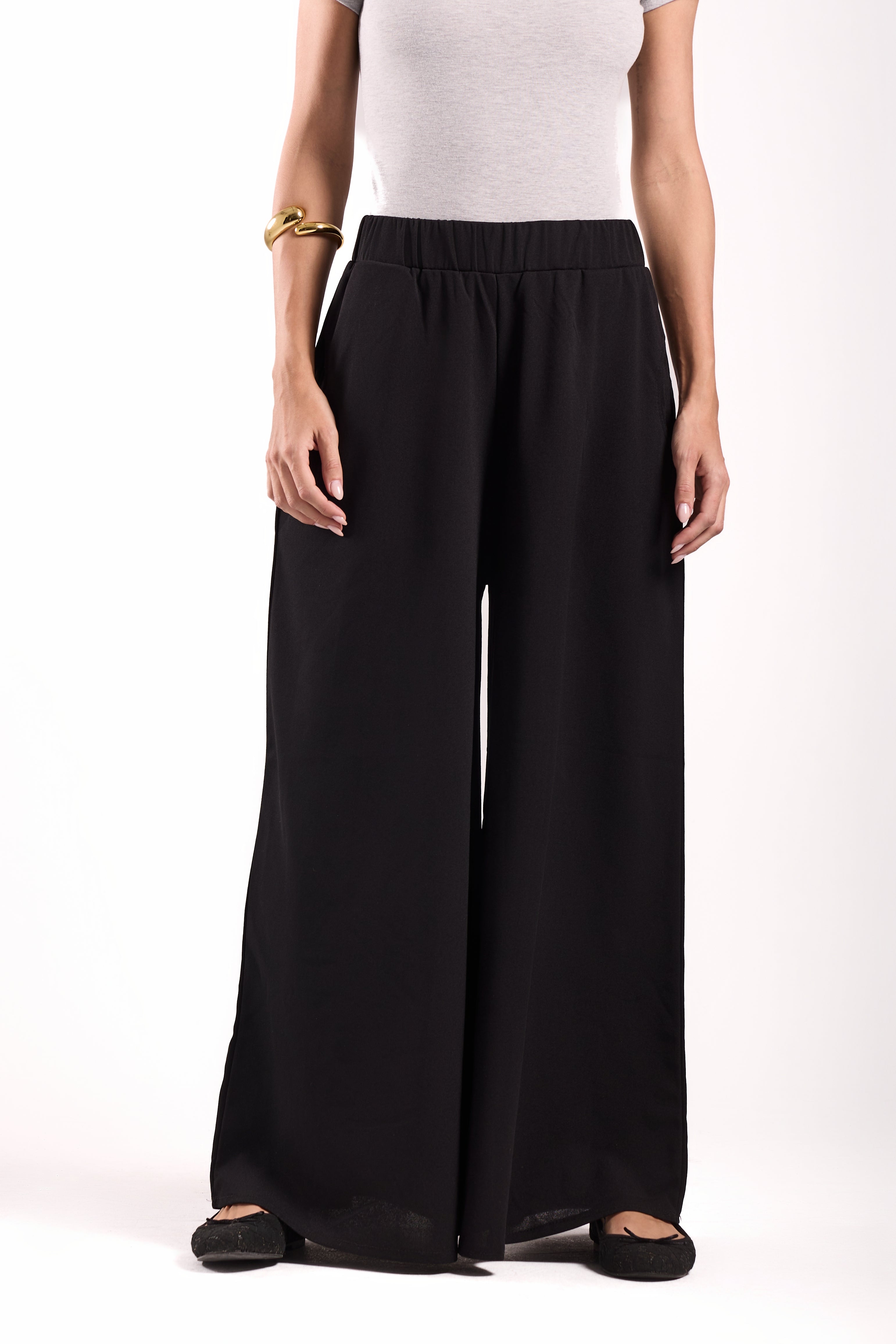 Slant Pockets Zipper Pants