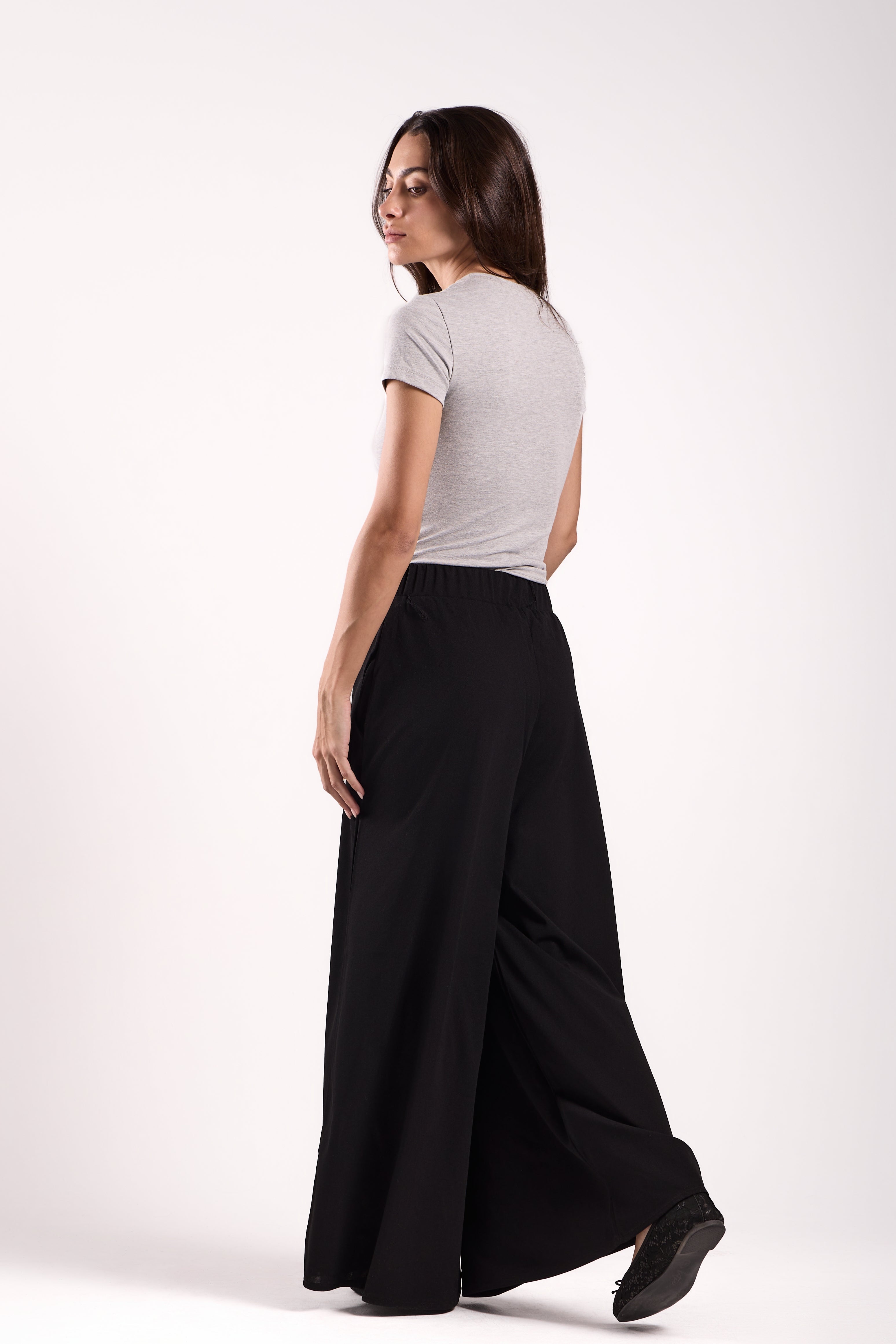 Slant Pockets Zipper Pants