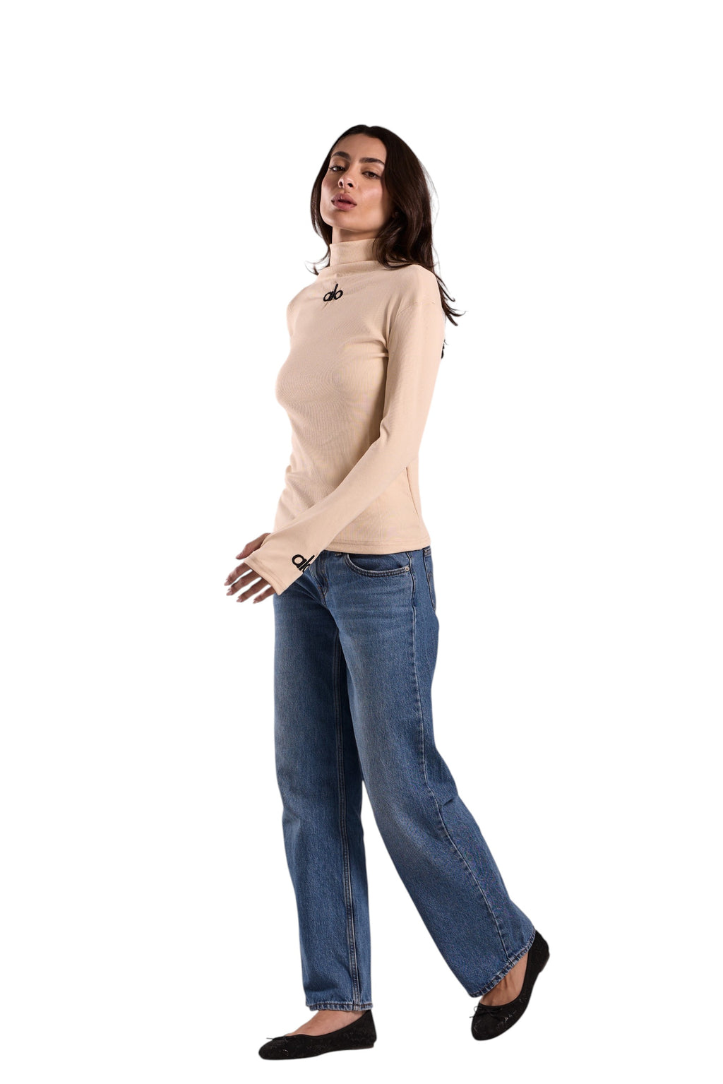 Embroidered Ribbed T-Shirt
