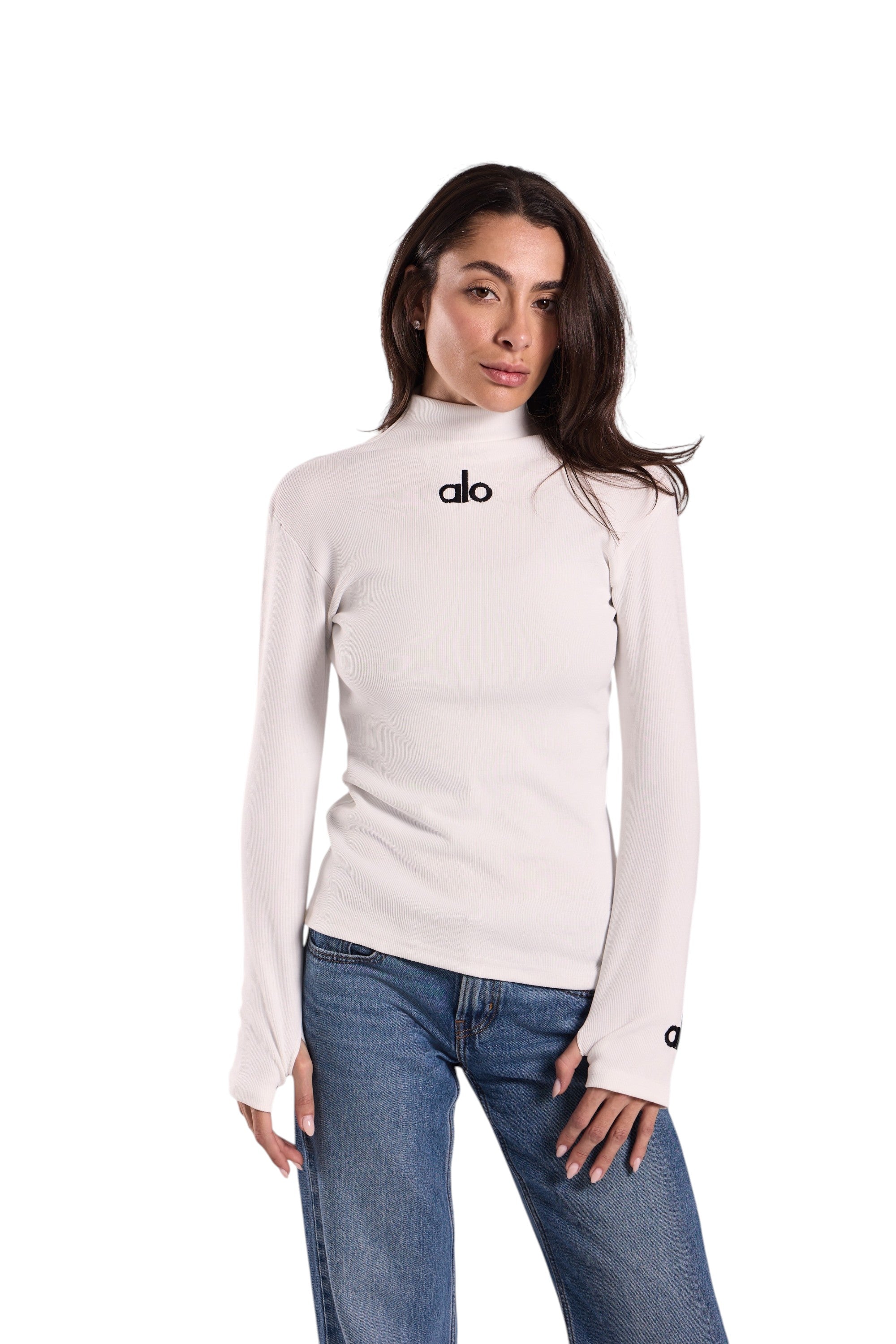Embroidered Ribbed T-Shirt