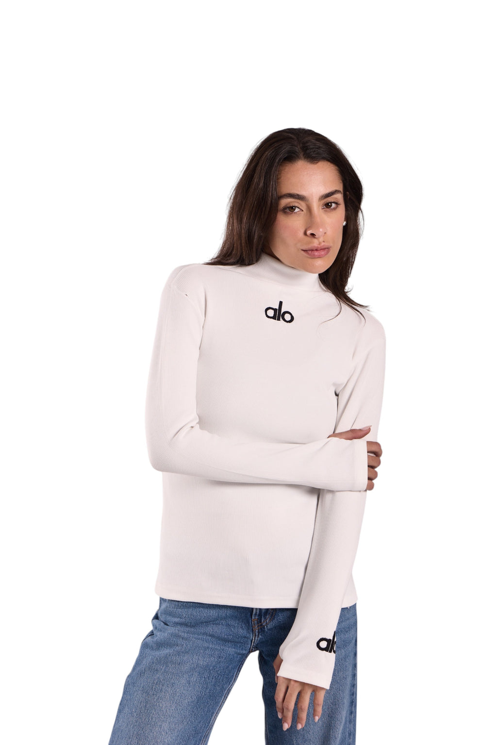 Embroidered Ribbed T-Shirt