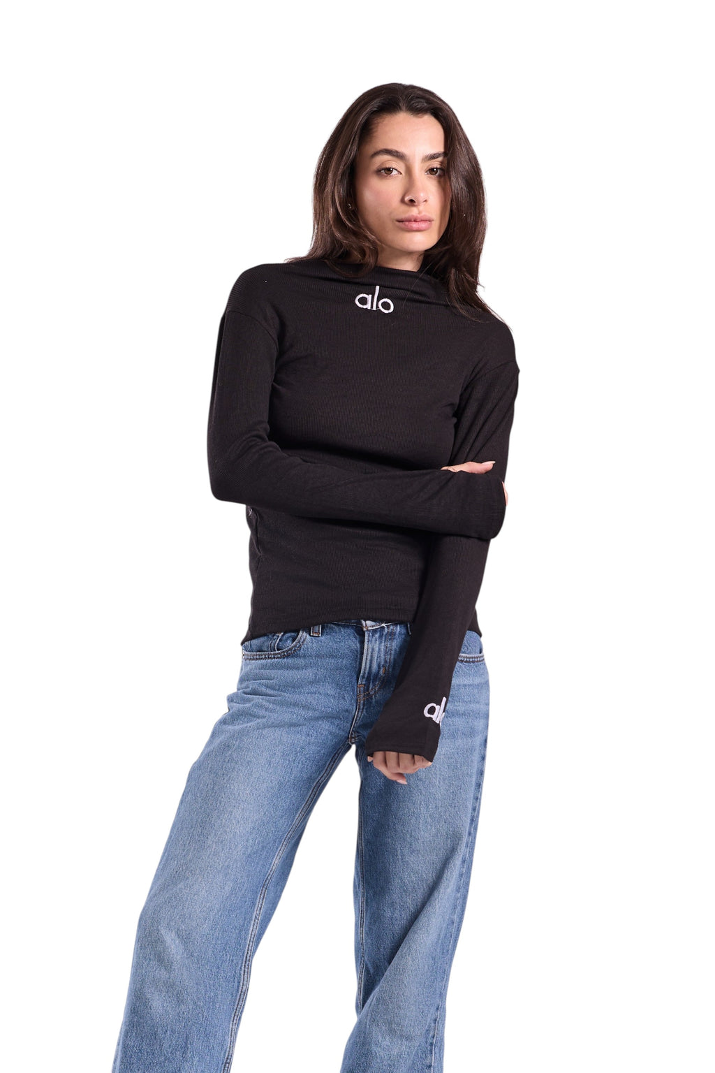 Embroidered Ribbed T-Shirt