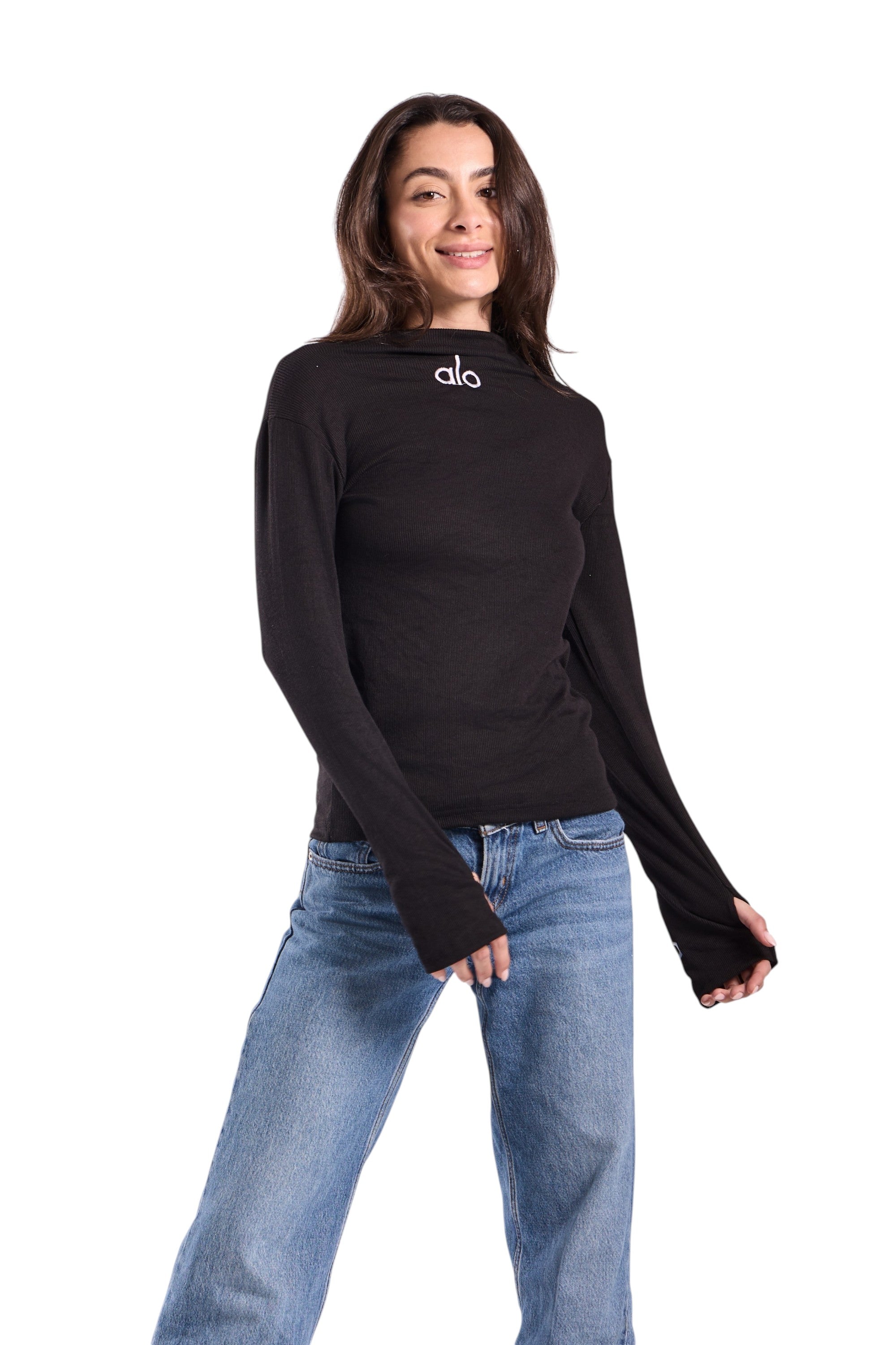 Embroidered Ribbed T-Shirt
