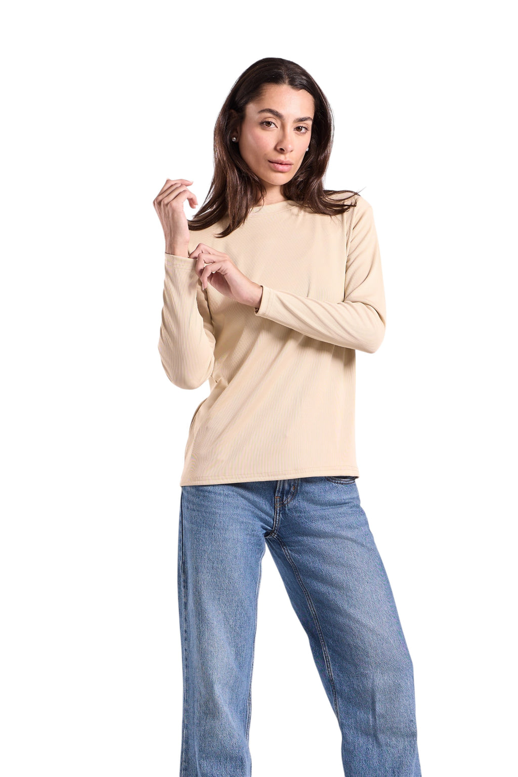 Women's Long Basic Ribbed T-Shirt