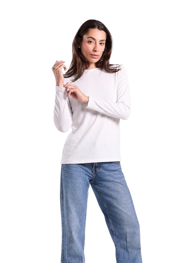 Women's Long Basic Ribbed T-Shirt