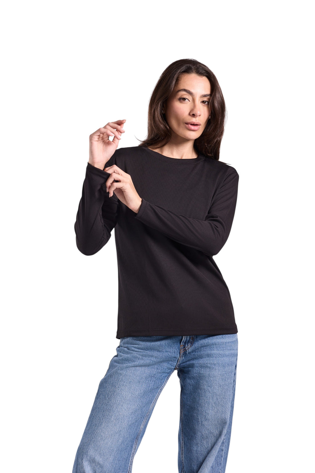 Women's Long Basic Ribbed T-Shirt
