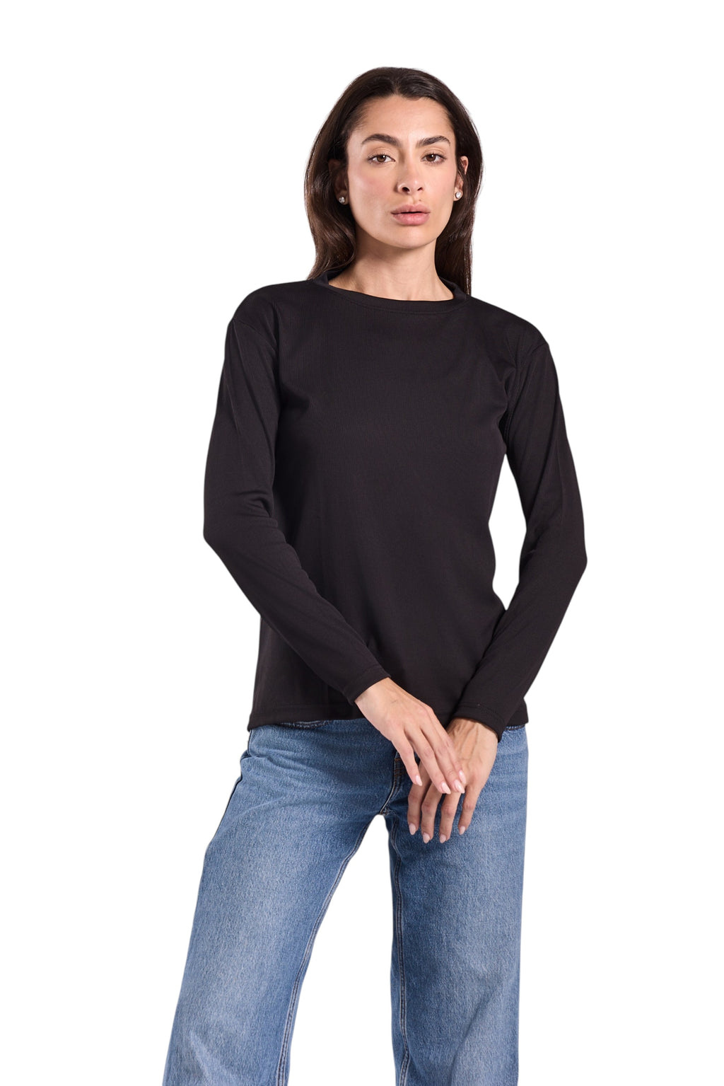 Women's Long Basic Ribbed T-Shirt