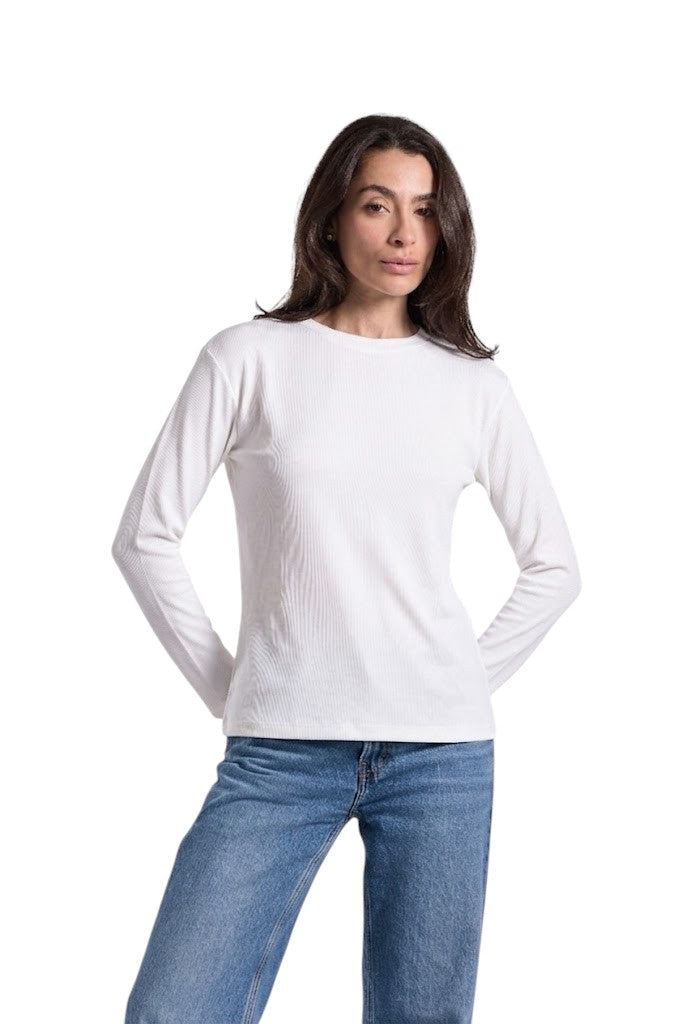 Women's Long Basic Ribbed T-Shirt