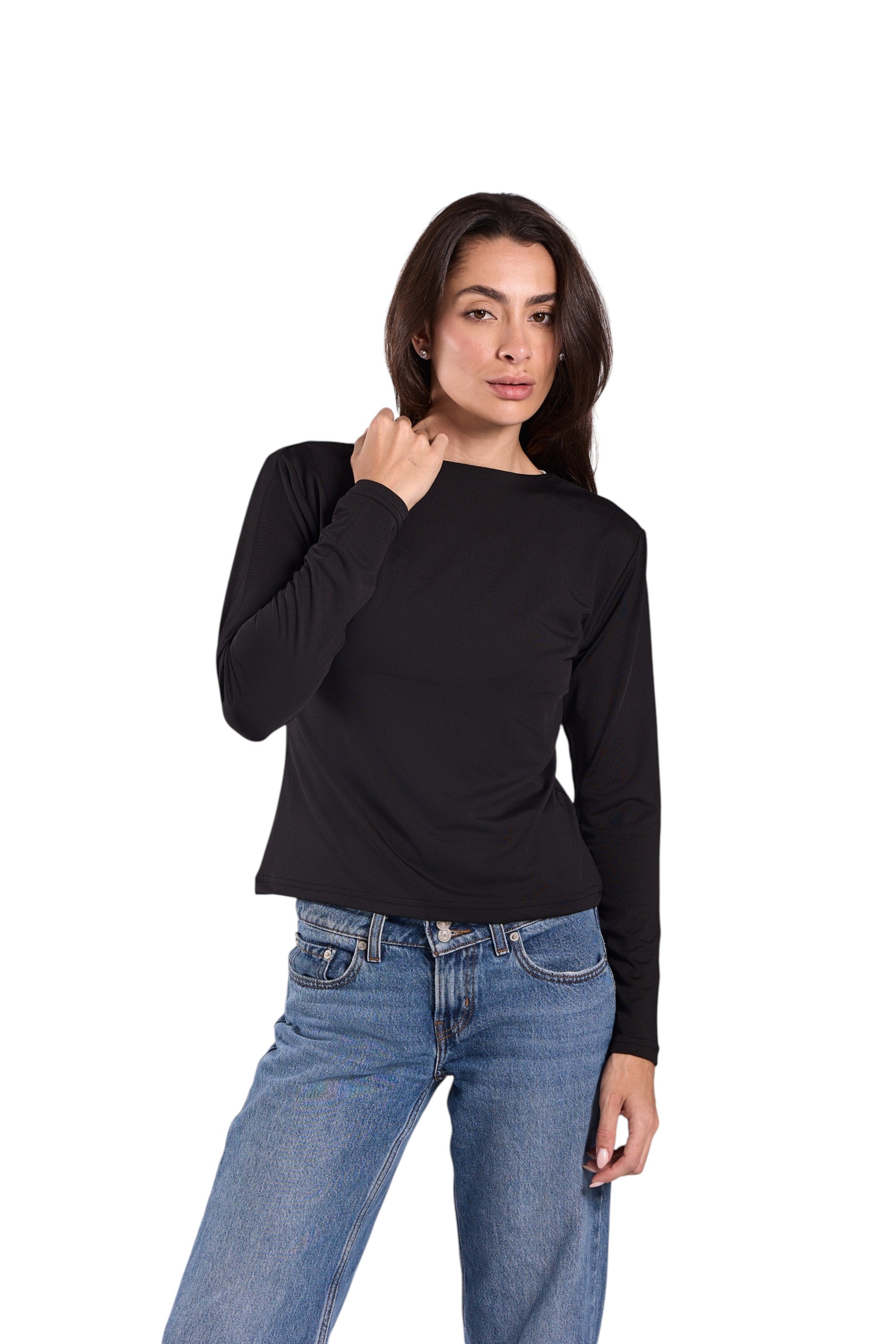 Basic Top Round Neck Full Sleeves - Lamiya